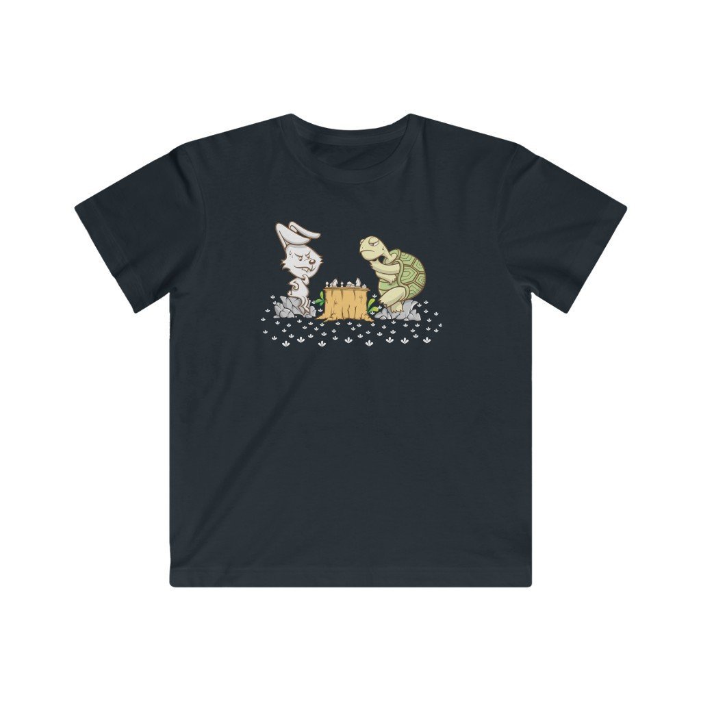 Bunny vs Turtle: game of patience & speed -Kids (0-12 yrs) Classic Tee - MateInFour