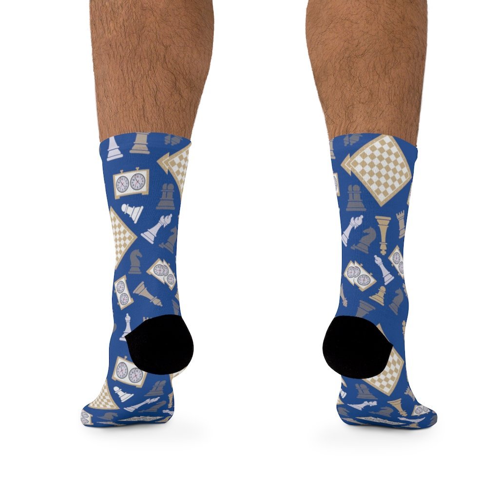 Chess Pieces, Clocks and Boards "Tribe DTG" Socks - MateInFour