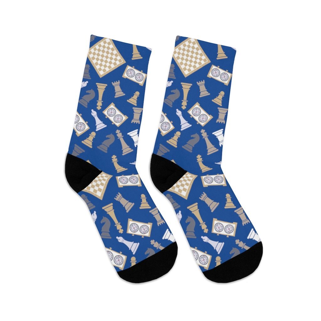 Chess Pieces, Clocks and Boards "Tribe DTG" Socks - MateInFour