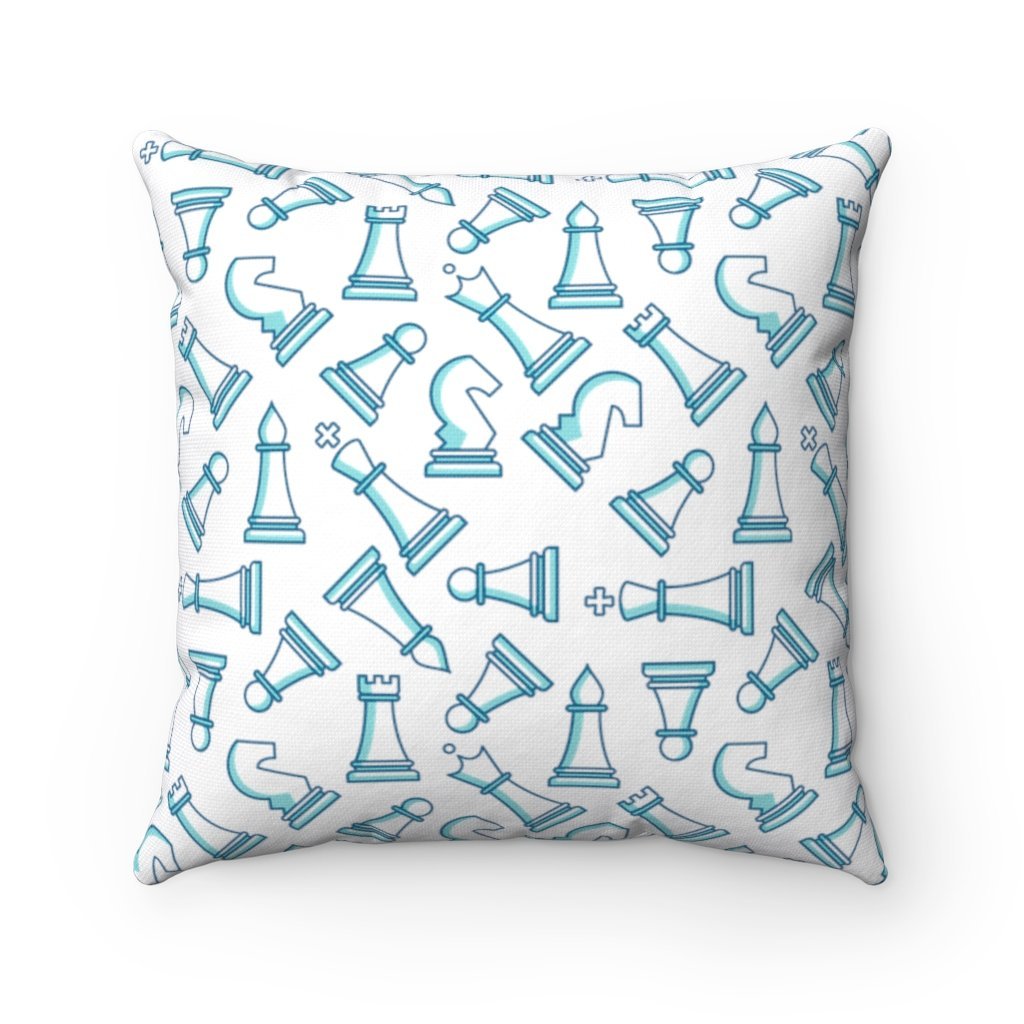 Chess Pieces Square Pillow - MateInFour