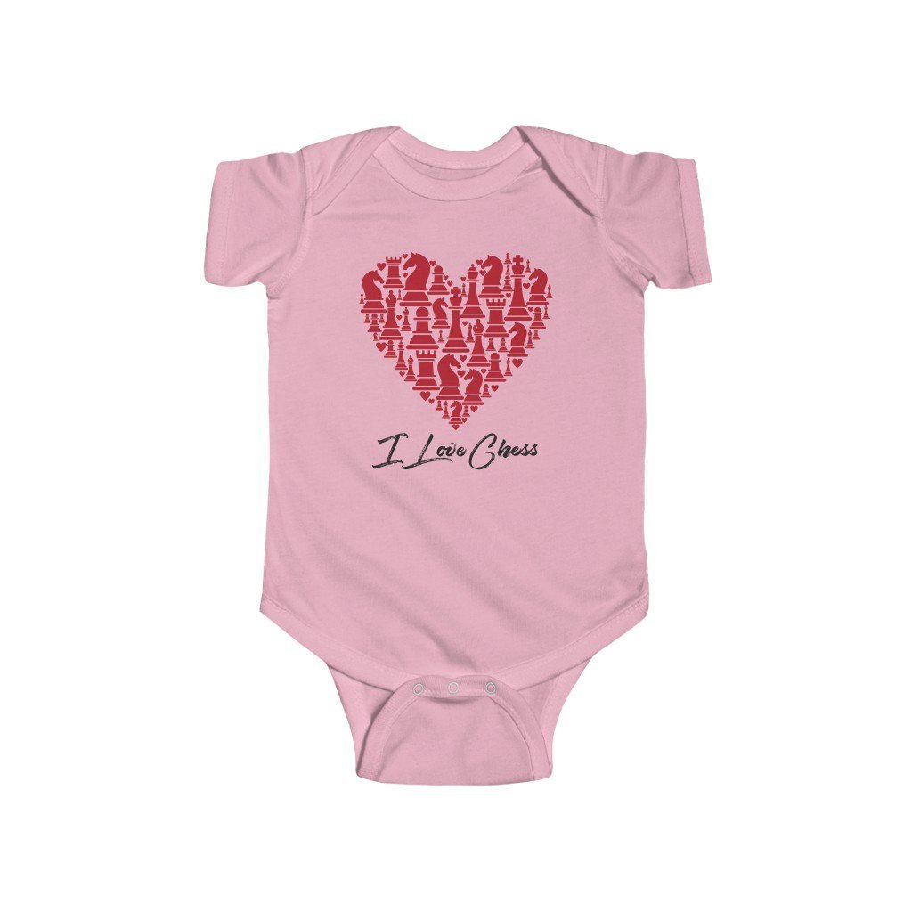 Heart of Chess (I love chess!) - Infant Fine Bodysuit/Jumper - MateInFour