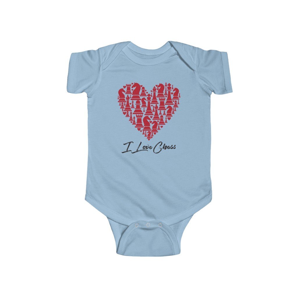 Heart of Chess (I love chess!) - Infant Fine Bodysuit/Jumper - MateInFour