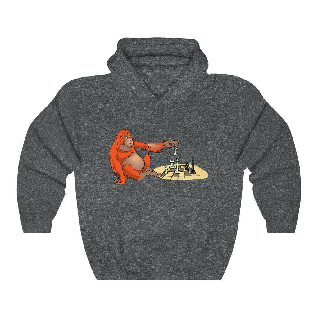 Orangutan Chess - Classic Hooded Sweatshirt - MateInFour