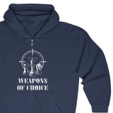 WEAPONS OF SHIRT Unisex Full Zip Hooded Sweatshirt - MateInFour